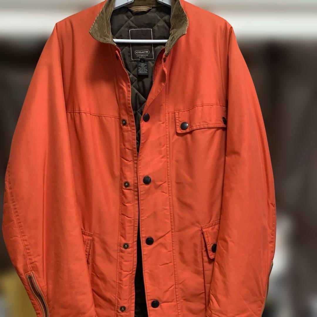 COACH EST 1941 オレンジ ナイロンジャケット　内側キルティング