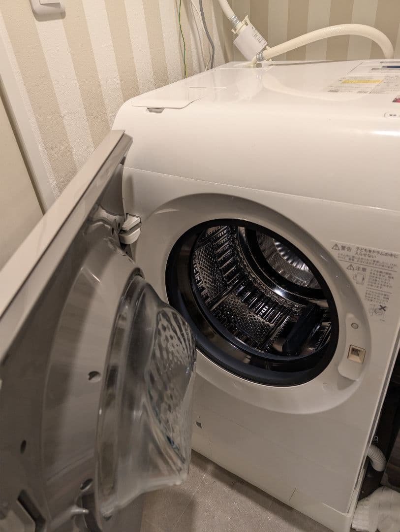 SHARP ドラム式洗濯乾燥機 アッシュゴールド & 銀イオンホース