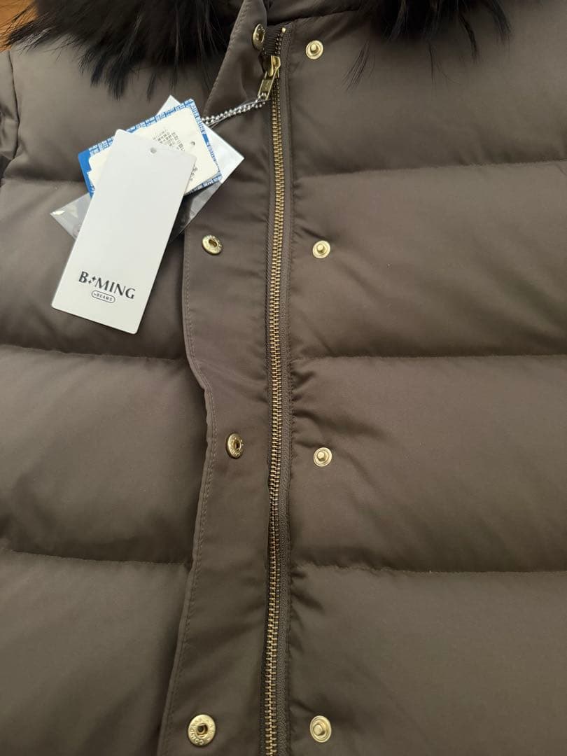 新品未使用タグ付きB:MING by BEAMS / 河田フェザー ダウン　モカ