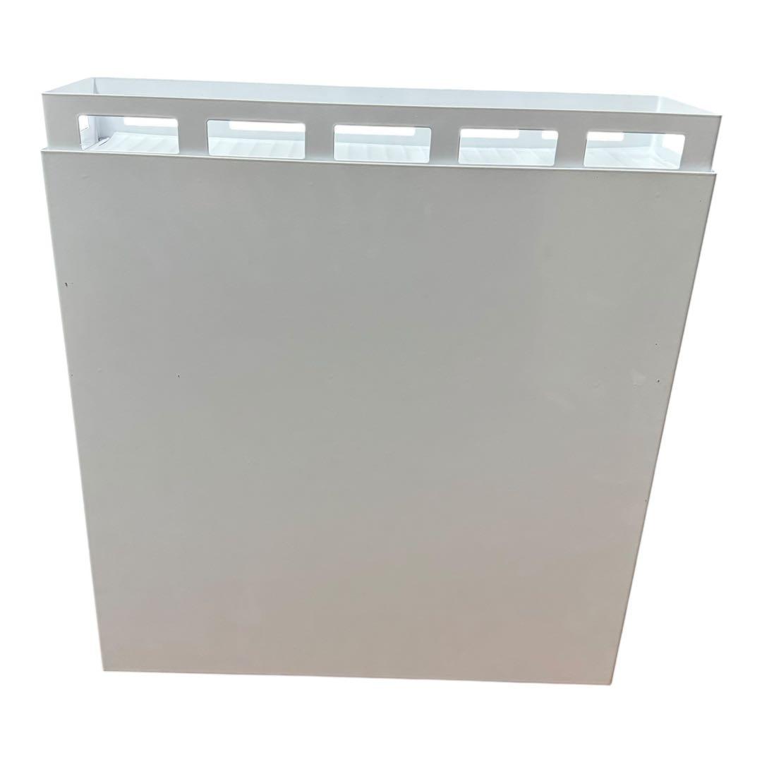 隠せる調味料ラック 前が開く 完成品 (ホワイト)