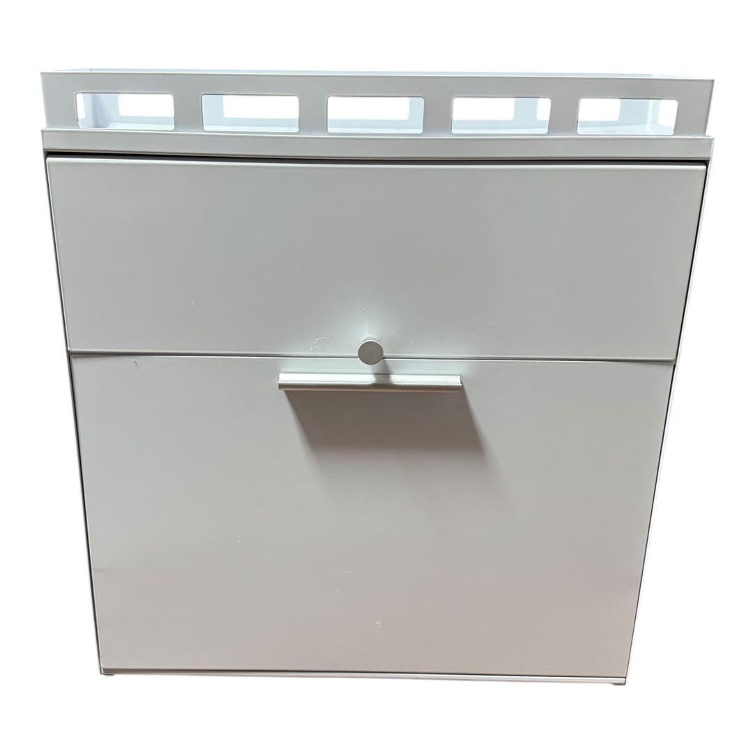 隠せる調味料ラック 前が開く 完成品 (ホワイト)