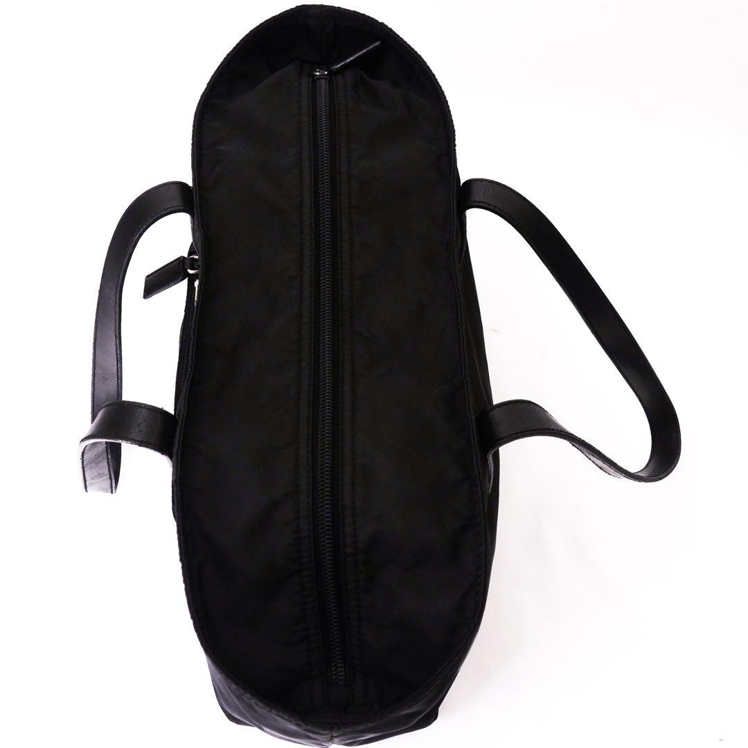 超美品 PRADA プラダ バッグ トートバッグ レザー ナイロン 黒