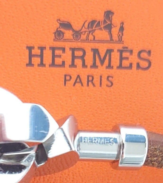 にんにん　極美品　エルメス　ランスロット　ロング　チョーカー　ブラウン