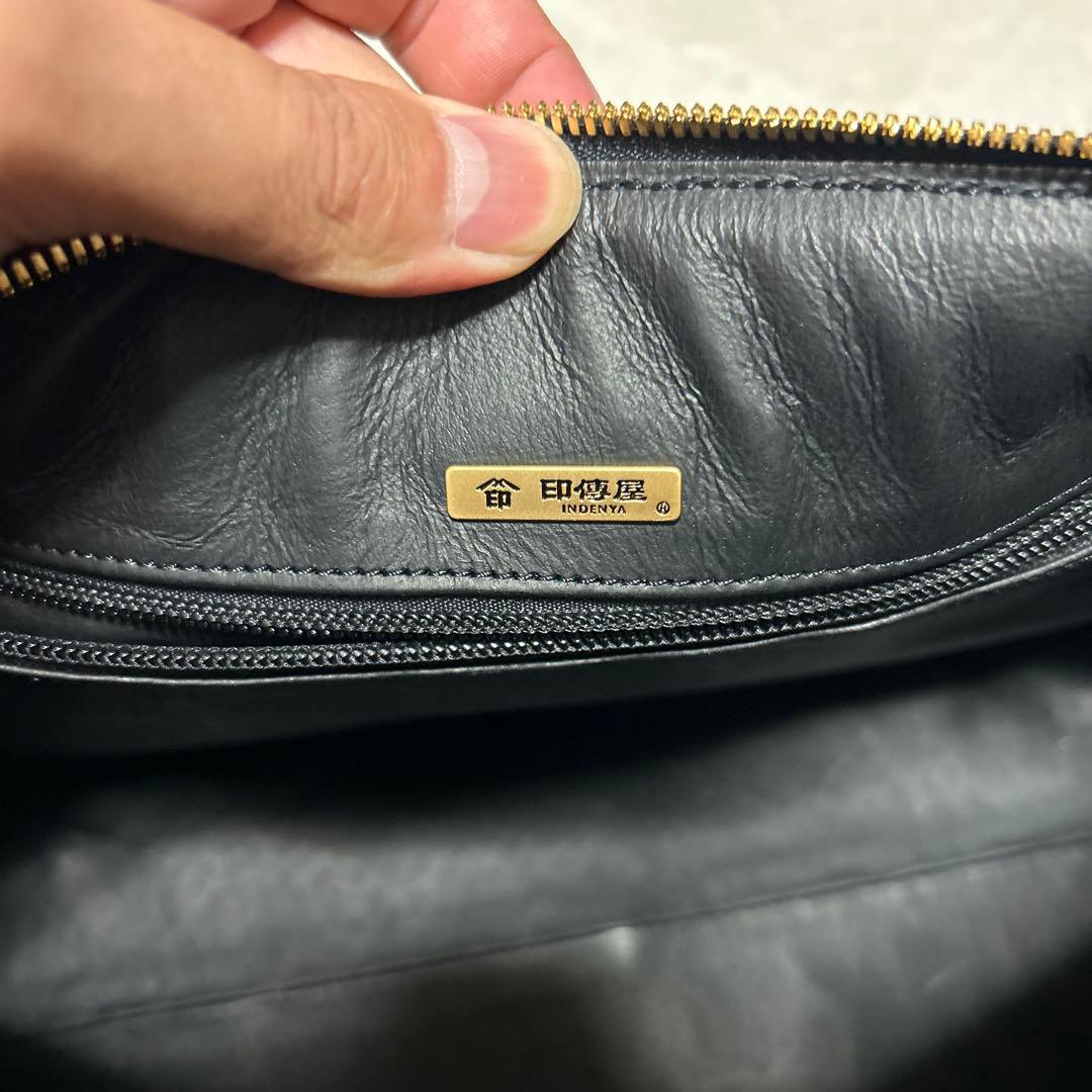 印傳屋 ボストンバッグ ハンドバッグ　キナート アラベスク 鹿革 レザー 鍵付き