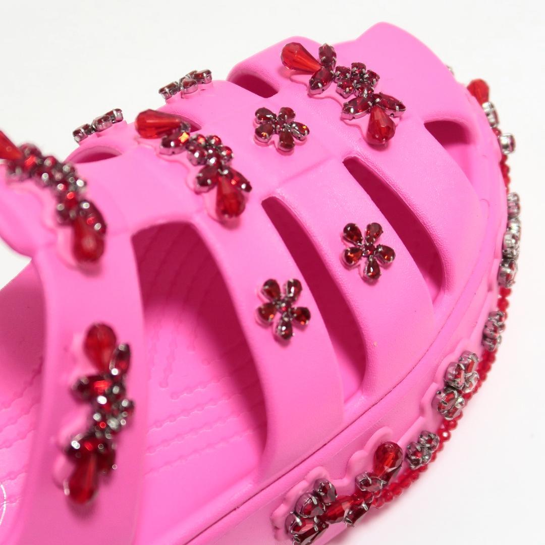 25 新品 シモーネロシャ クロックス 厚底 プラットフォーム サンダル ピンク