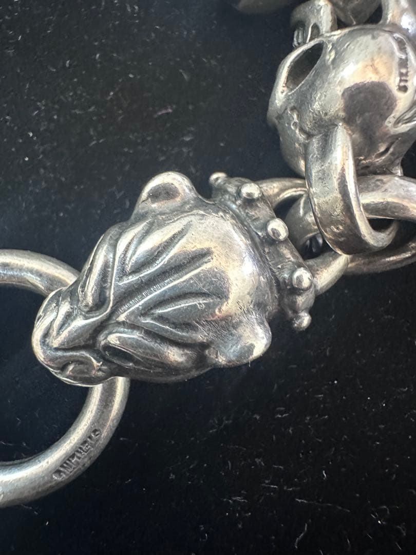 Bill Wall Leather シルバー製 Tバー スカル ブレスレット