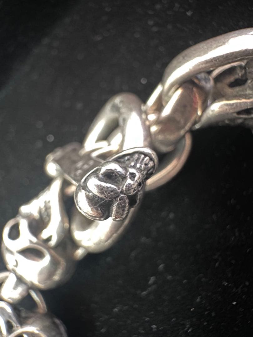 Bill Wall Leather シルバー製 Tバー スカル ブレスレット