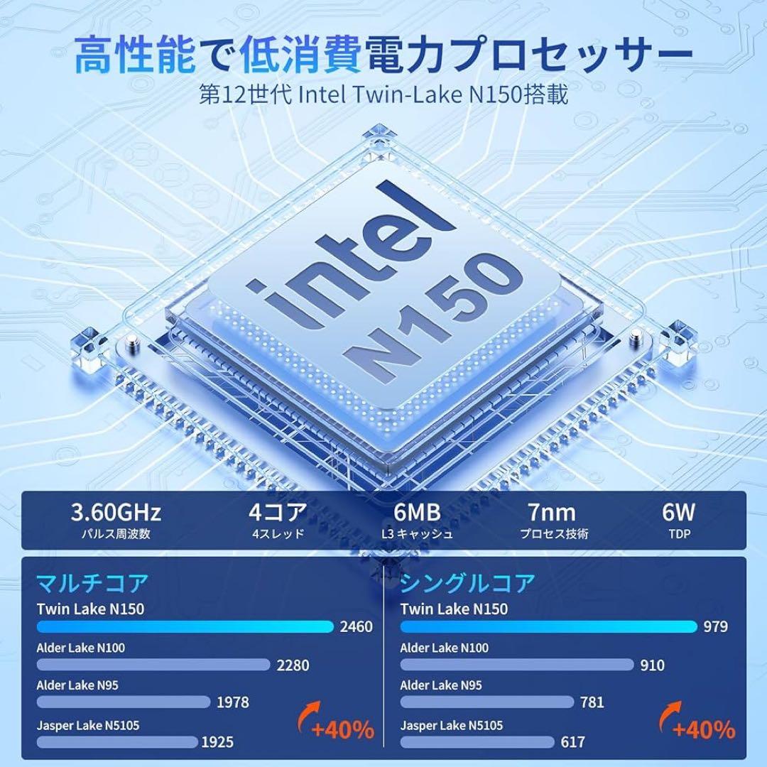 新品【ミニpc N150 2025年初登場】ACEMAGIC ミニPC
