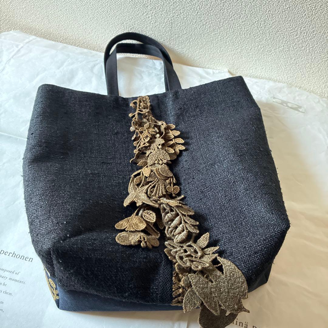 ミナペルホネン 生地使用　forest parade お散歩トートバッグ