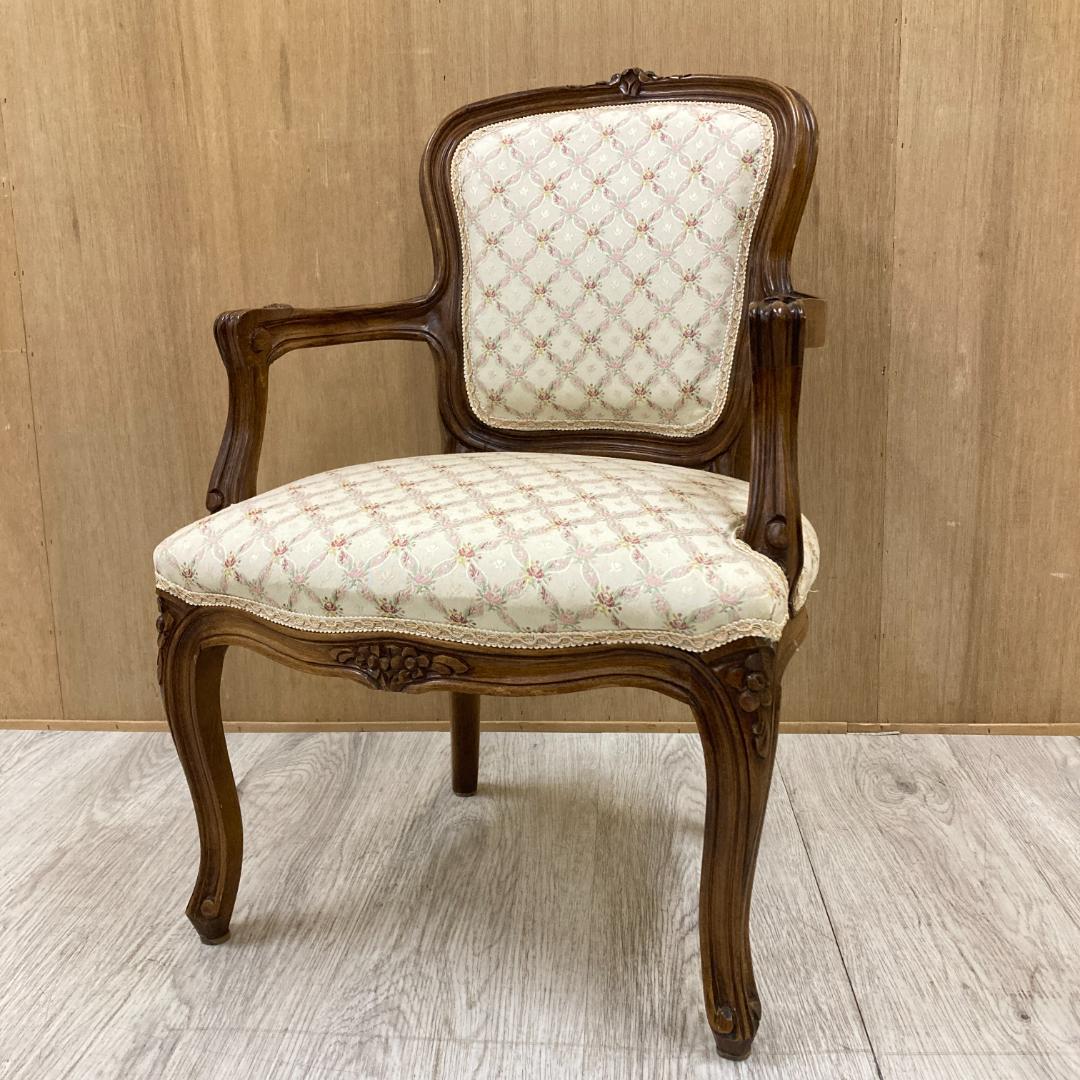 ヨーロピアンクラシックスタイル　アンティーク調　アームチェア　ソファ　B