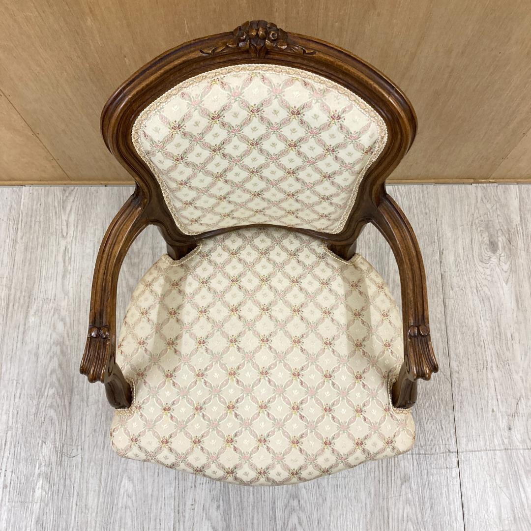 ヨーロピアンクラシックスタイル　アンティーク調　アームチェア　ソファ　B