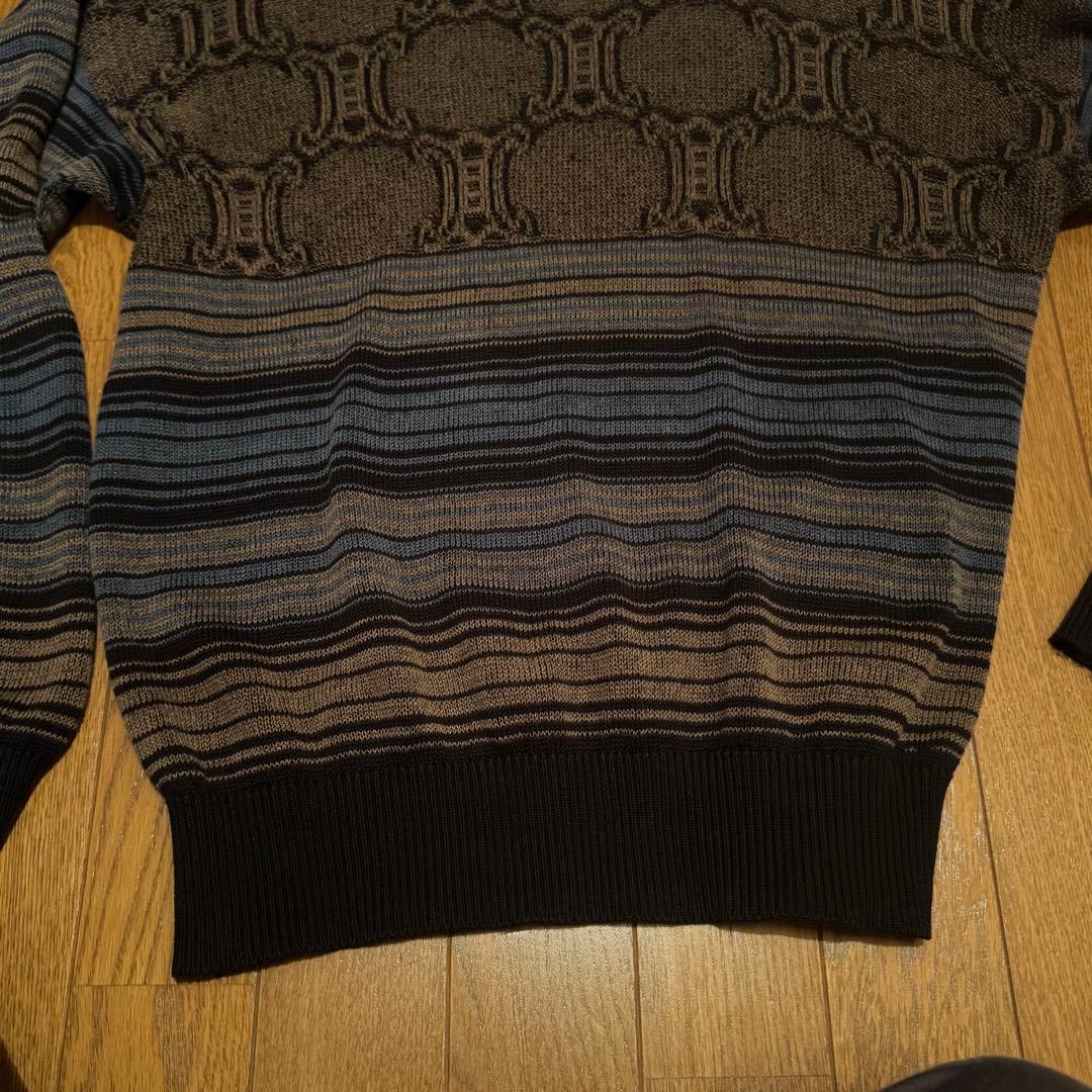 CELINE セリーヌ マカダム柄 ニット