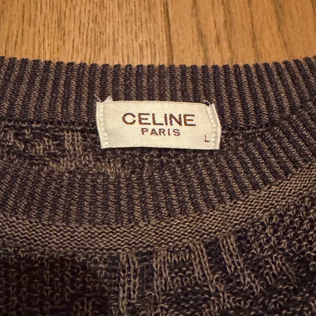 CELINE セリーヌ マカダム柄 ニット