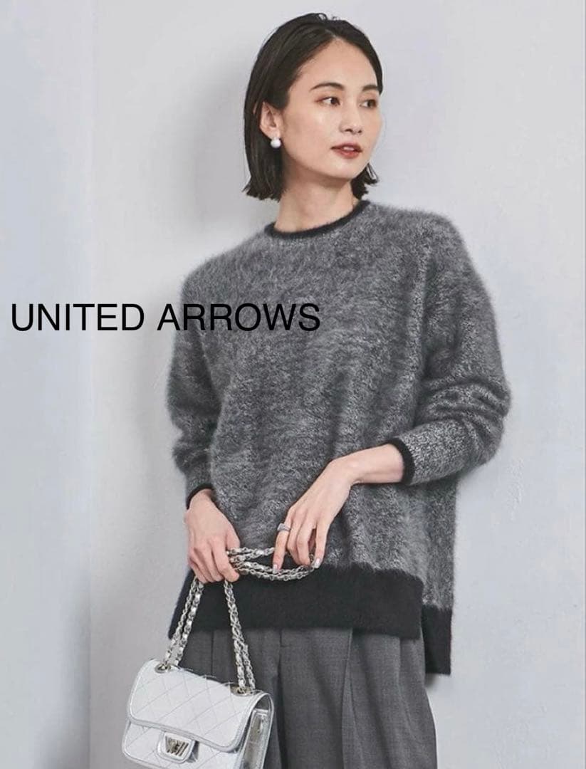 UNITED ARROWS フォックス カシミヤ クルーネックニット