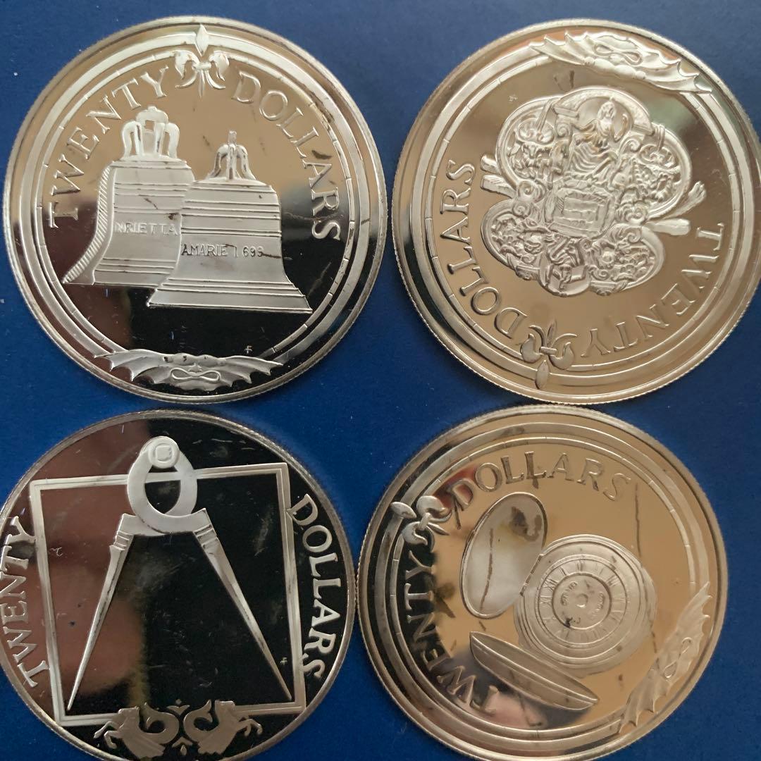 フランクリンミント カリブ海秘宝コレクション25点 プルーフ銀貨925銀