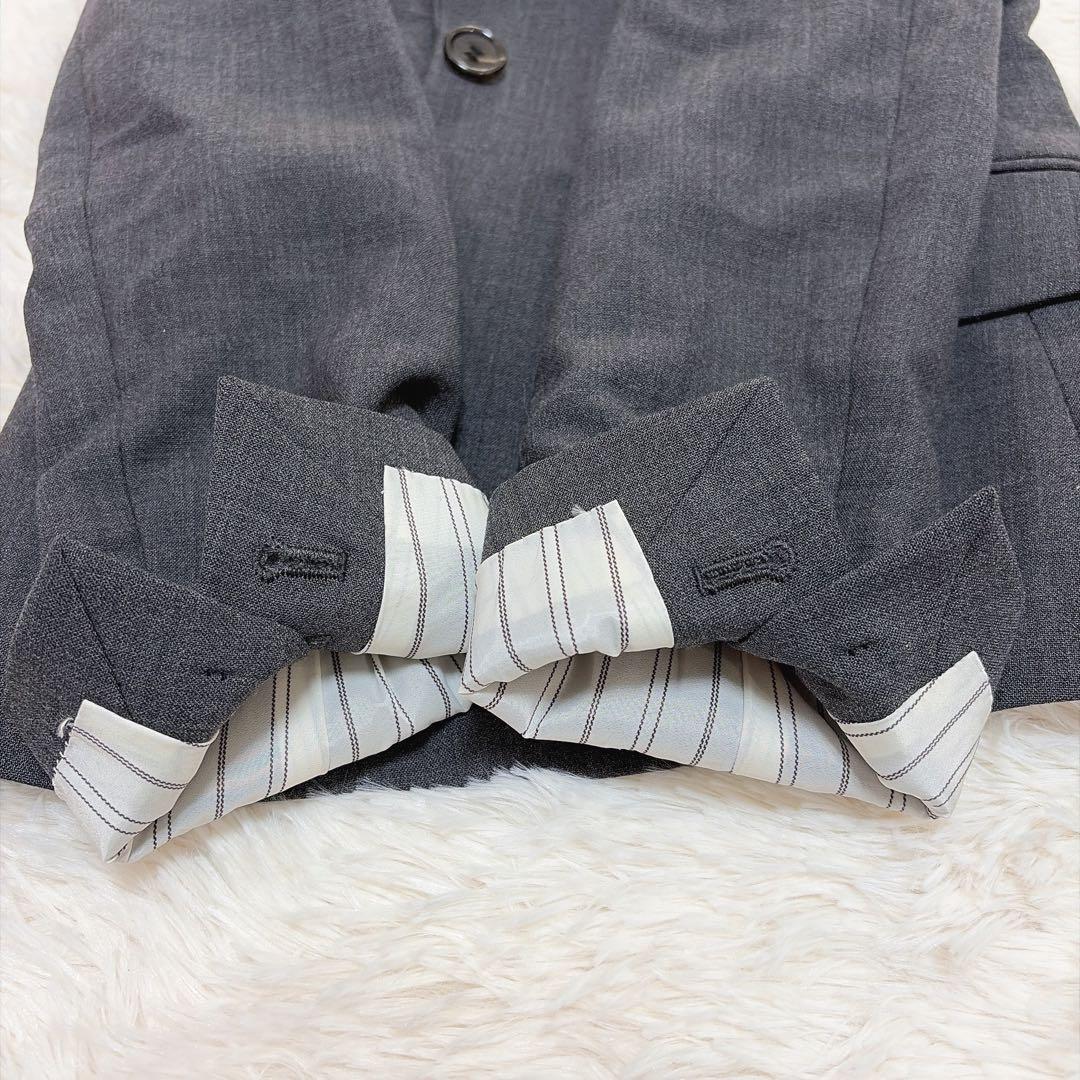 theory luxeダークグレー パンツスーツ Wウール　40 セットアップ