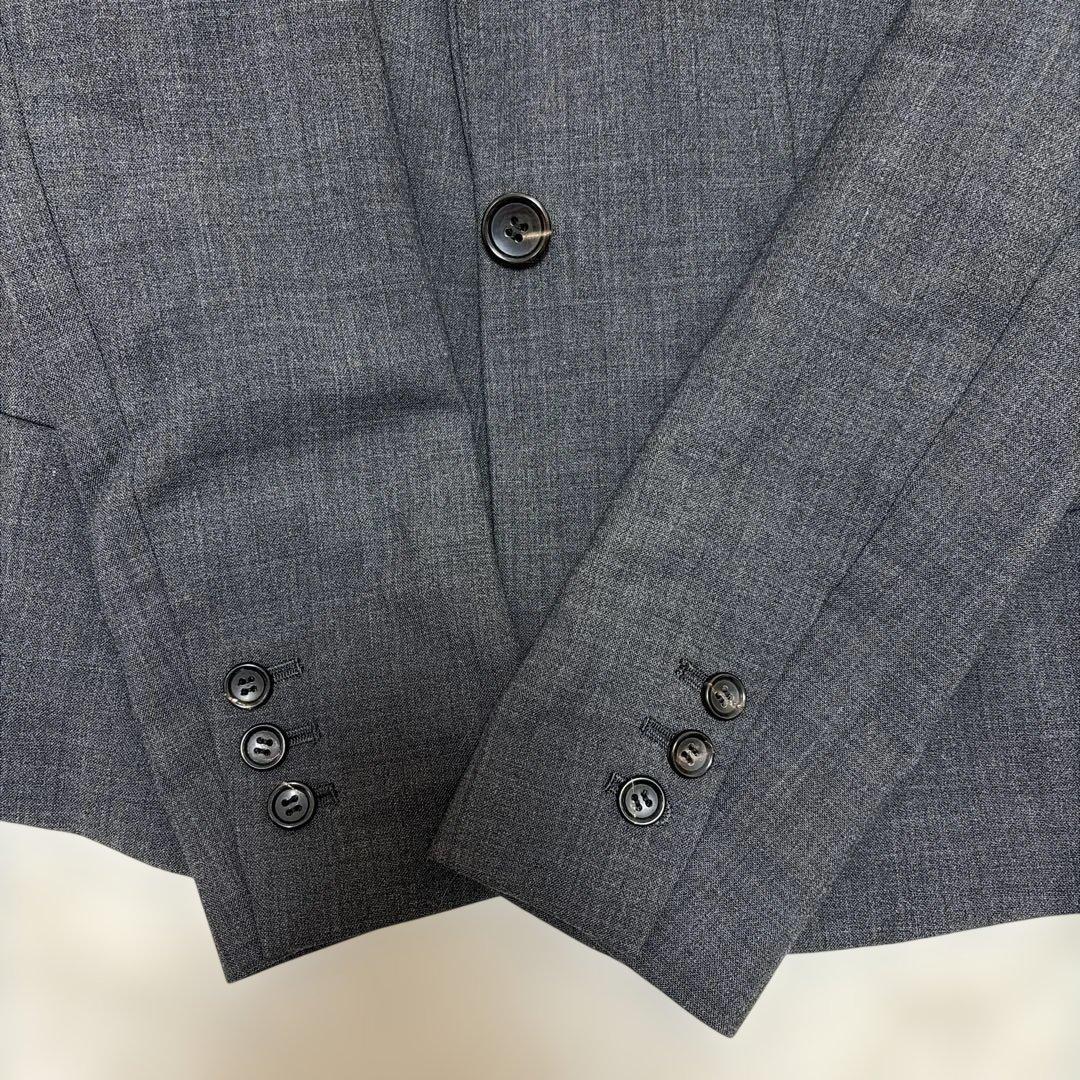 theory luxeダークグレー パンツスーツ Wウール　40 セットアップ