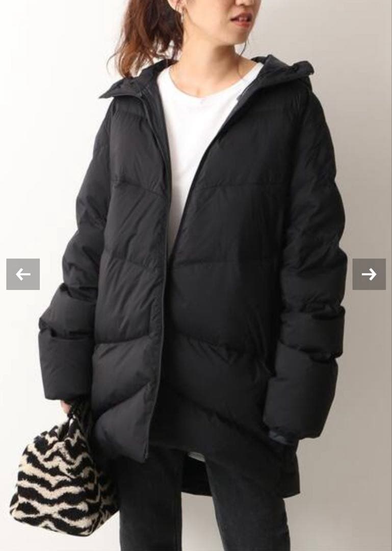 フレームワーク別注 2way GOLDWIN HOODEDダウンコート ブラック