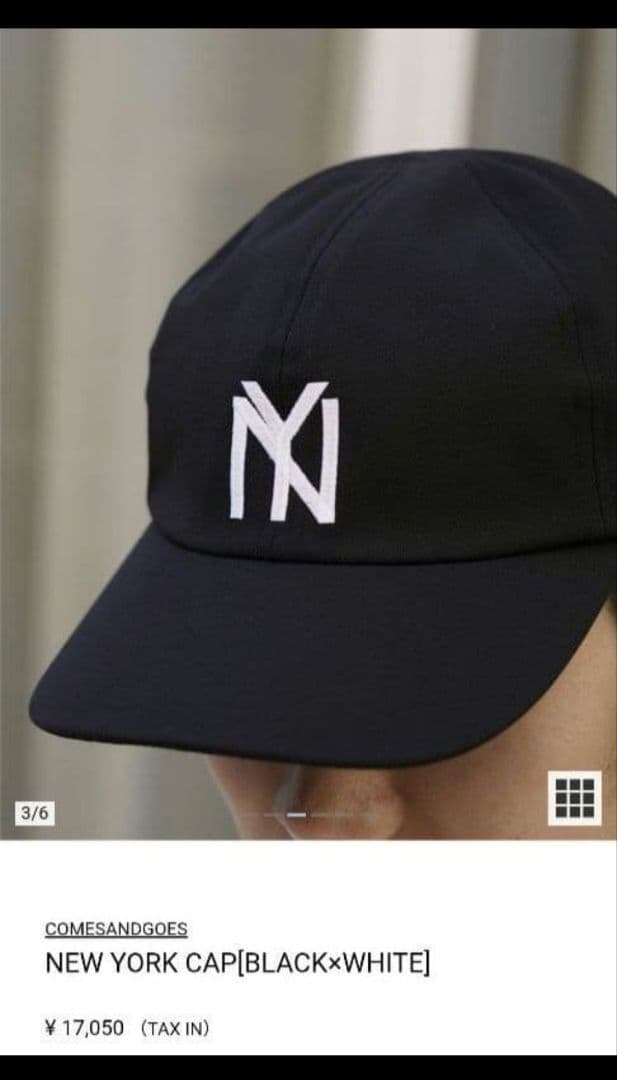 カムズアンドゴーズ ブラック ベースボールキャップ