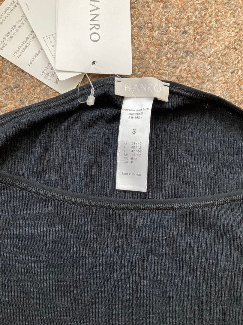 HANROハンロシルクウールレギンス　S ブラック