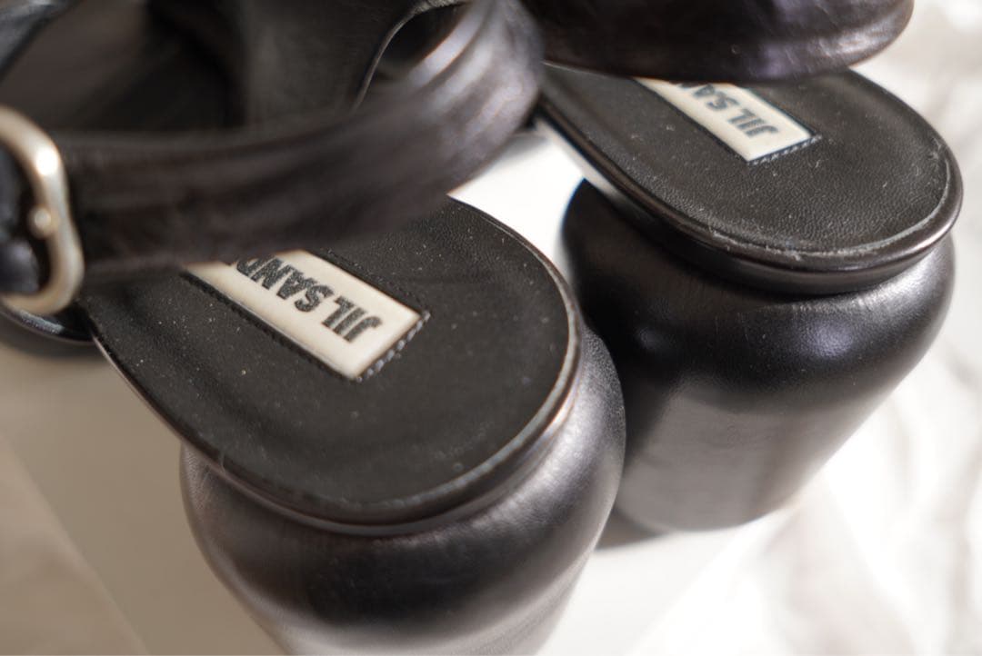 W*p様 JIL SANDER ブロックヒール サンダル 39 40 25.0