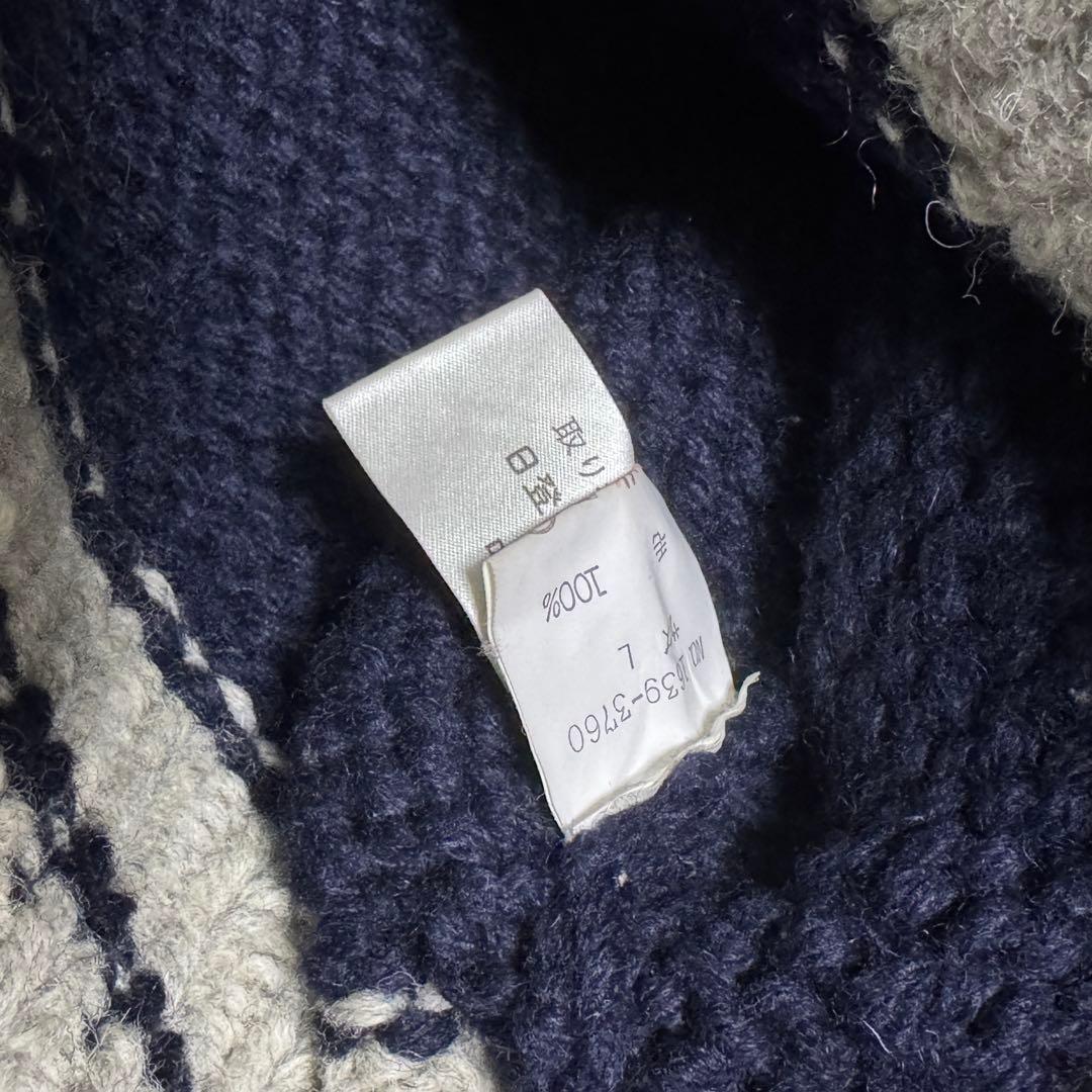 90s ラルフローレン カウチン ロゴ ニット wool アメカジ USA 美品