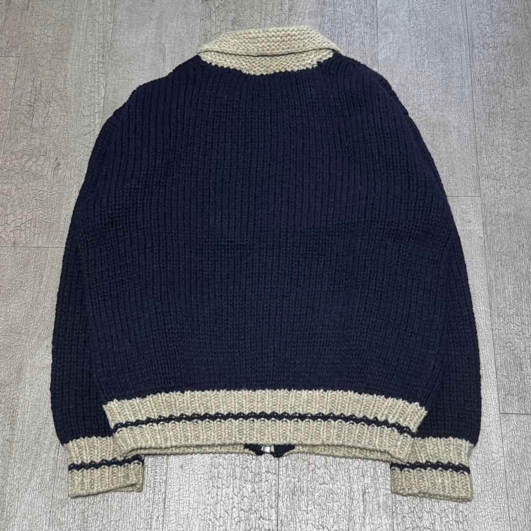 90s ラルフローレン カウチン ロゴ ニット wool アメカジ USA 美品