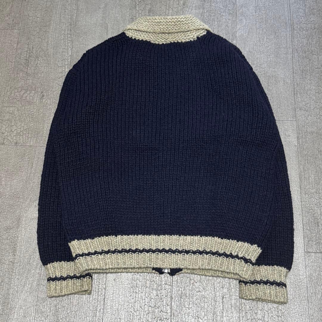 90s ラルフローレン カウチン ロゴ ニット wool アメカジ USA 美品