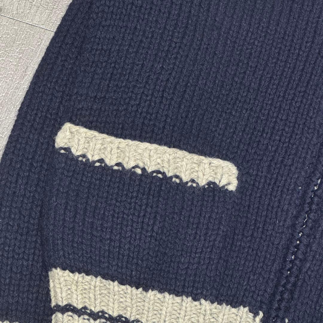 90s ラルフローレン カウチン ロゴ ニット wool アメカジ USA 美品