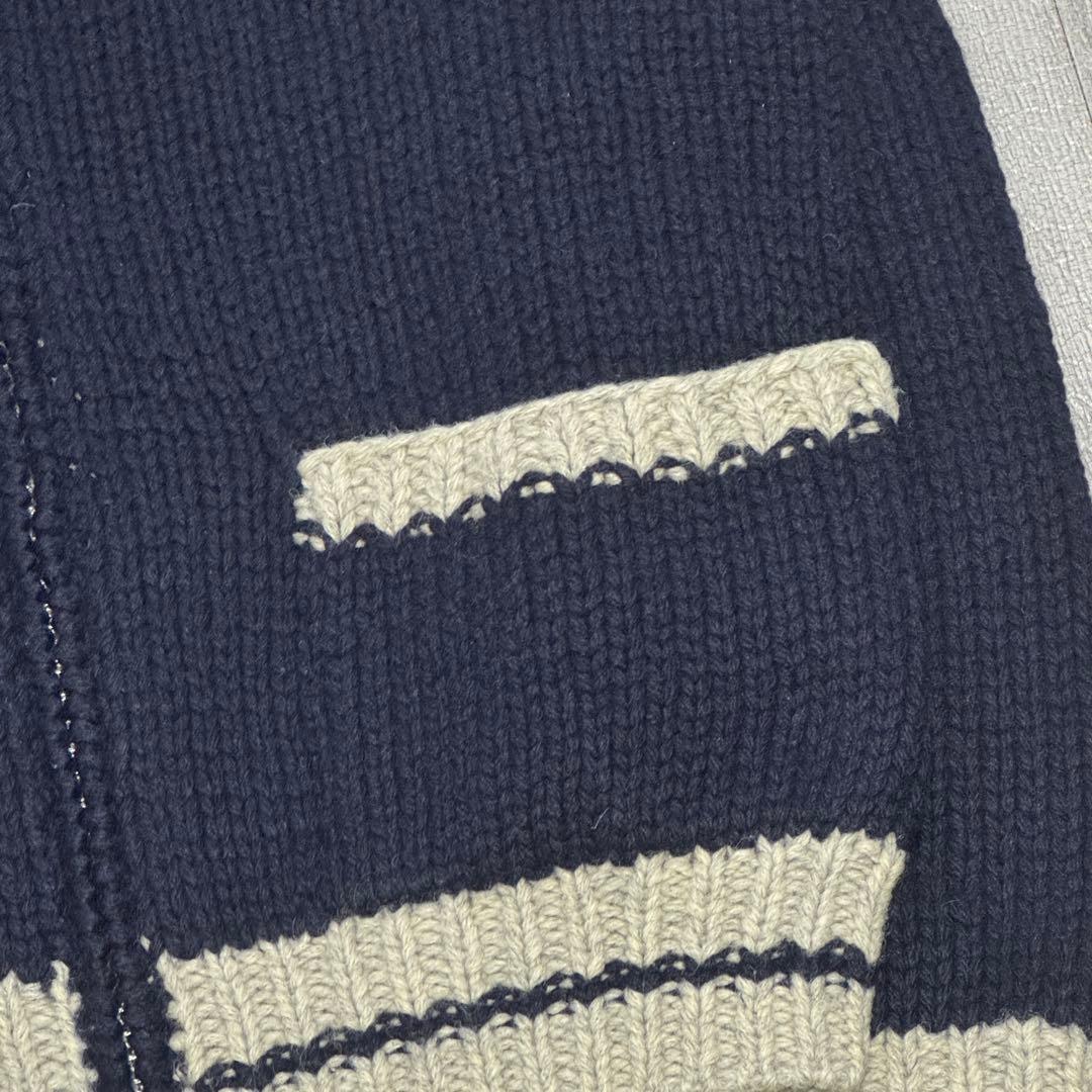 90s ラルフローレン カウチン ロゴ ニット wool アメカジ USA 美品