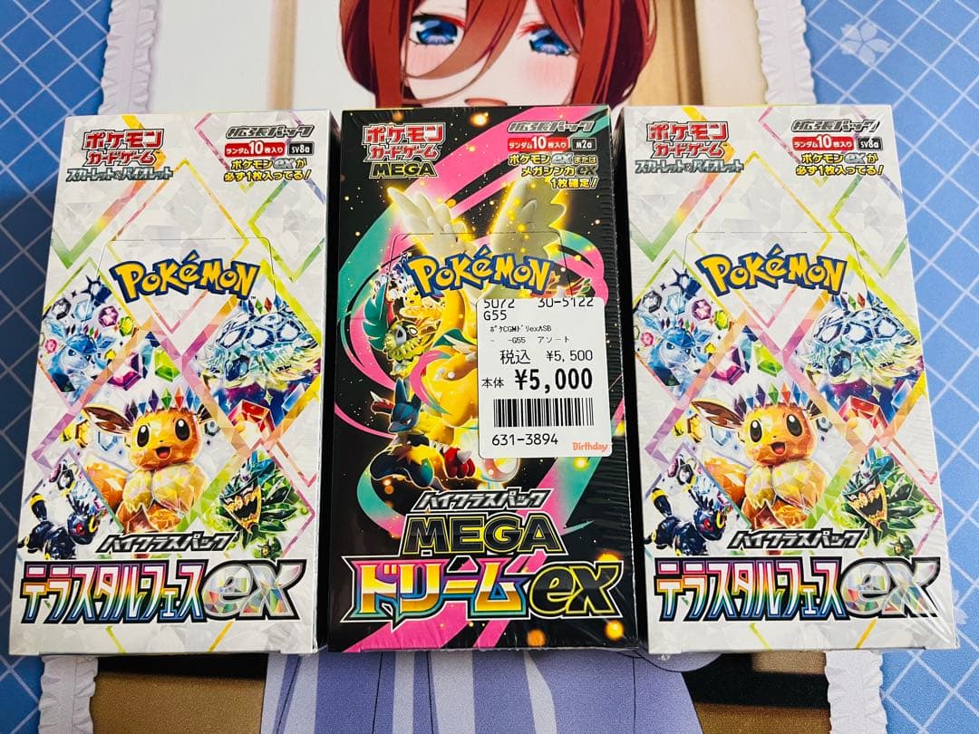 シュリンク付 テラスタルフェスex2box メガドリームex1box➕ブイズ３枚