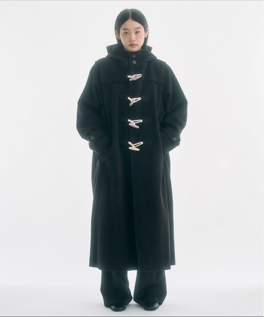 FEKETE high-neck ハイフードロングダッフルコート