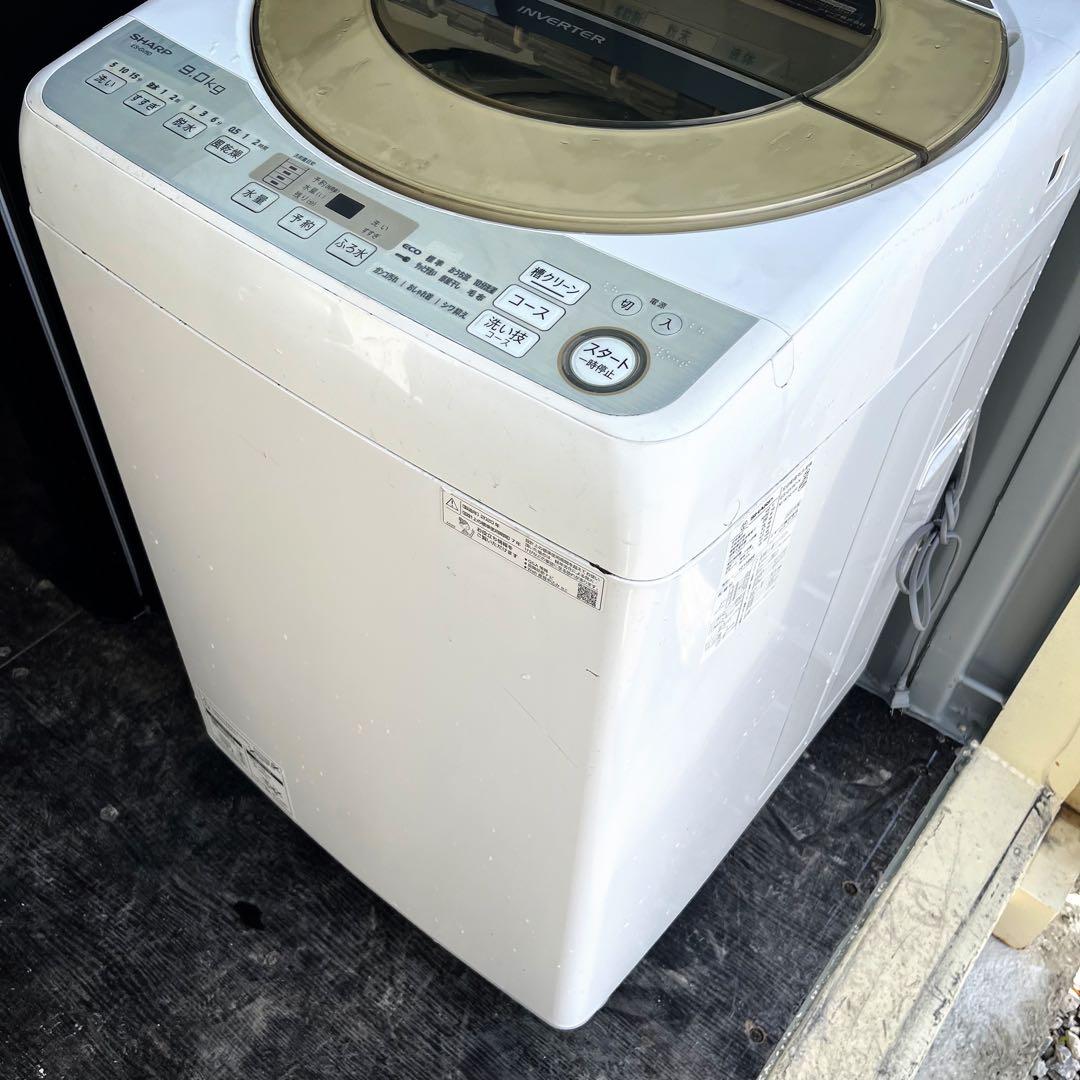 214取付無料！完動品！SHARPインバーター搭載 スタイリッシュ9kg洗濯機