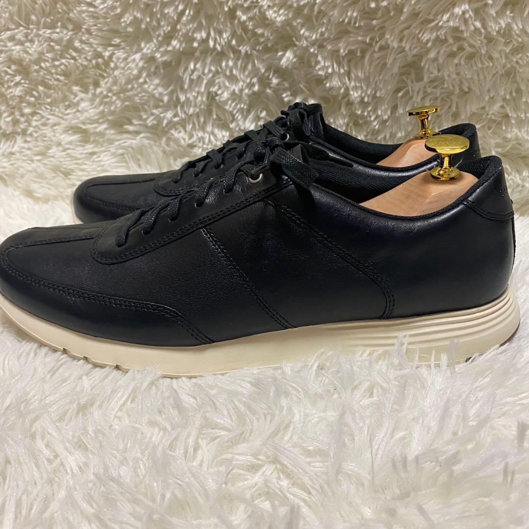 ✨定3.2万✨コールハーングランドクロスコートランナーmensレザースニーカー黒