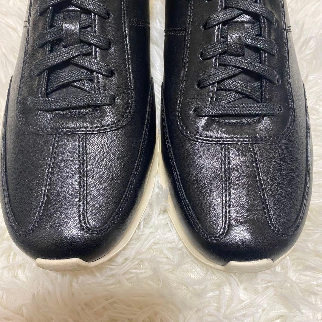 ✨定3.2万✨コールハーングランドクロスコートランナーmensレザースニーカー黒