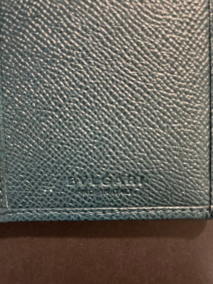 BVLGARI ブルガリ 282102 小銭入れ付 長財布 (グリーン系) 新品