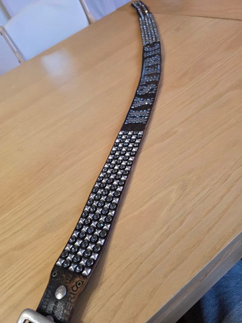 ヒステリックグラマー × バルタザール コラボ品　スタッズ レザーベルト