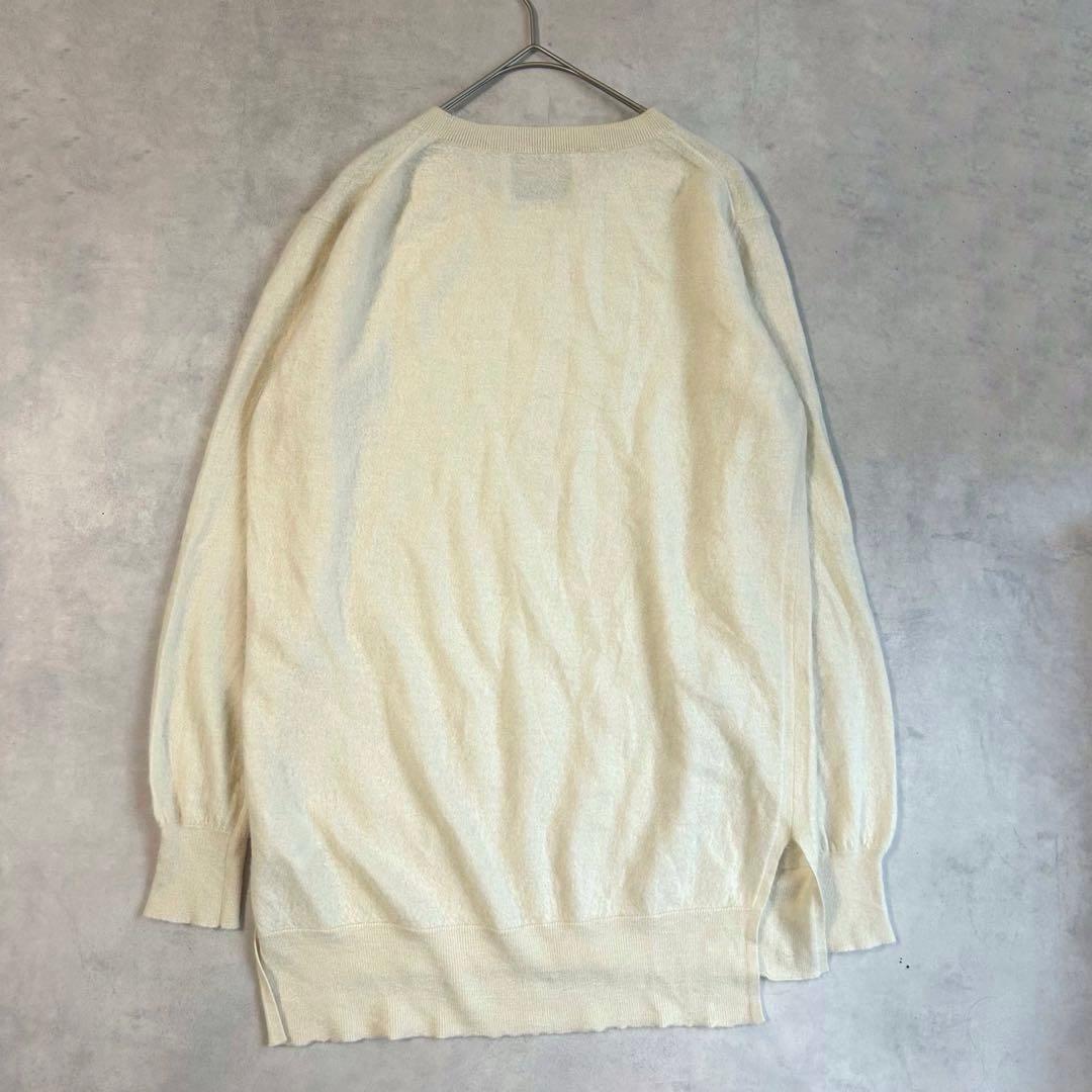 ドゥーズィエムクラス カシミヤ100%ニット プルオーバー クルーネック 白