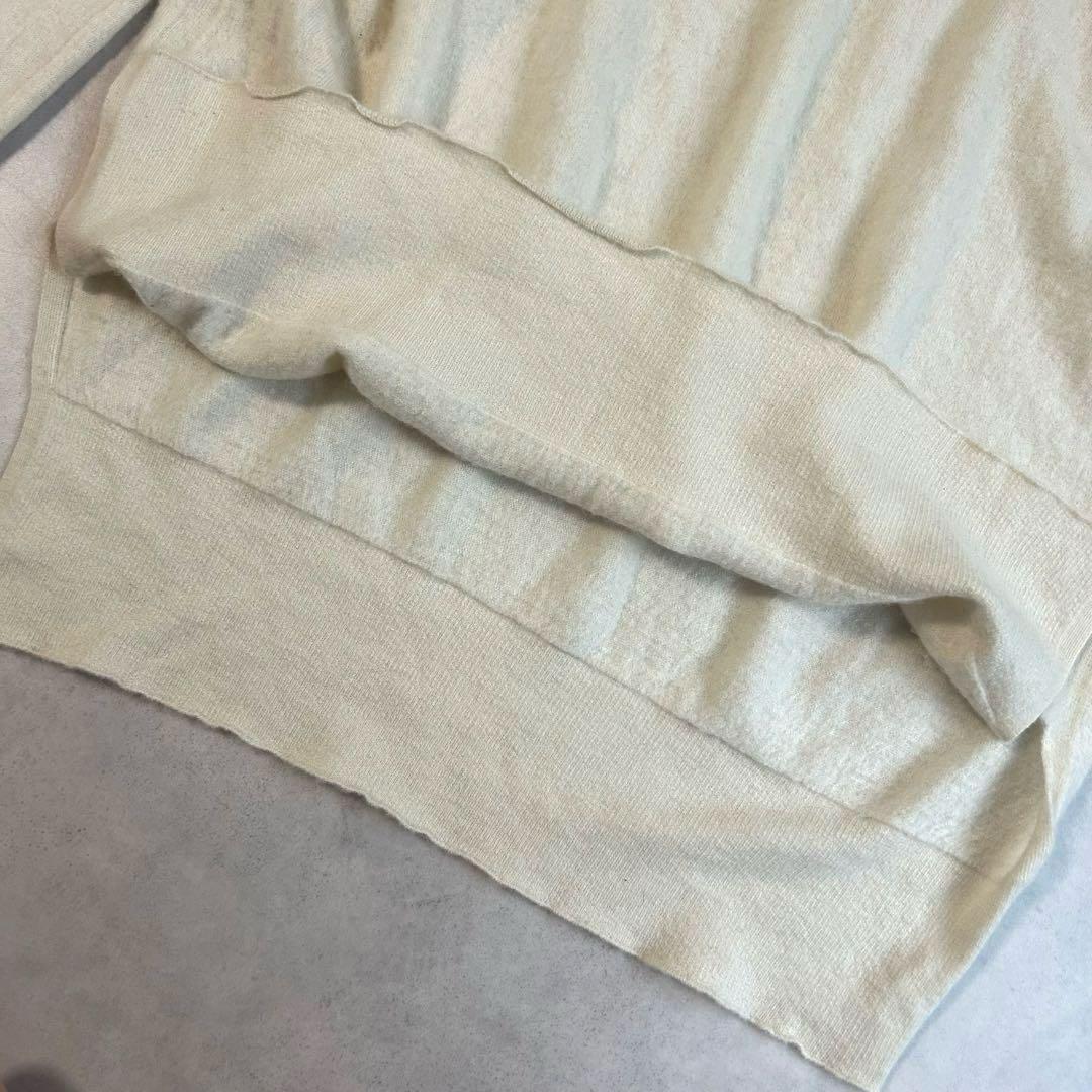 ドゥーズィエムクラス カシミヤ100%ニット プルオーバー クルーネック 白