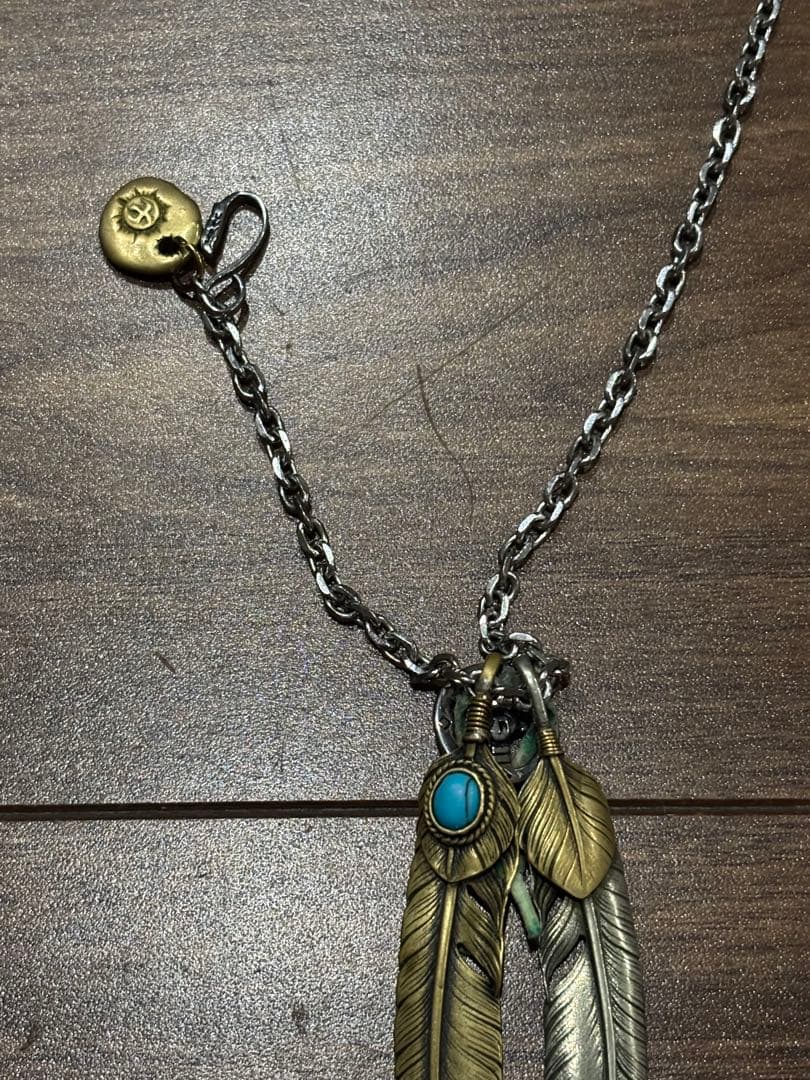 フェザーネックレス ターコイズ