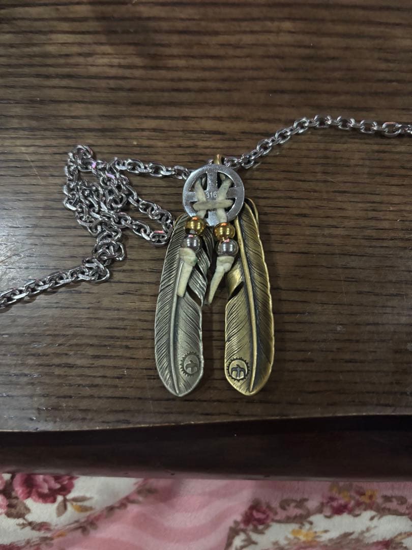 フェザーネックレス ターコイズ