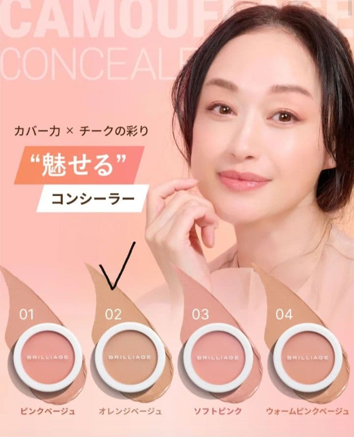ブリリアージュ カモフラージュコンシーラーチーク ＆ ワイドフィンガーブラシ