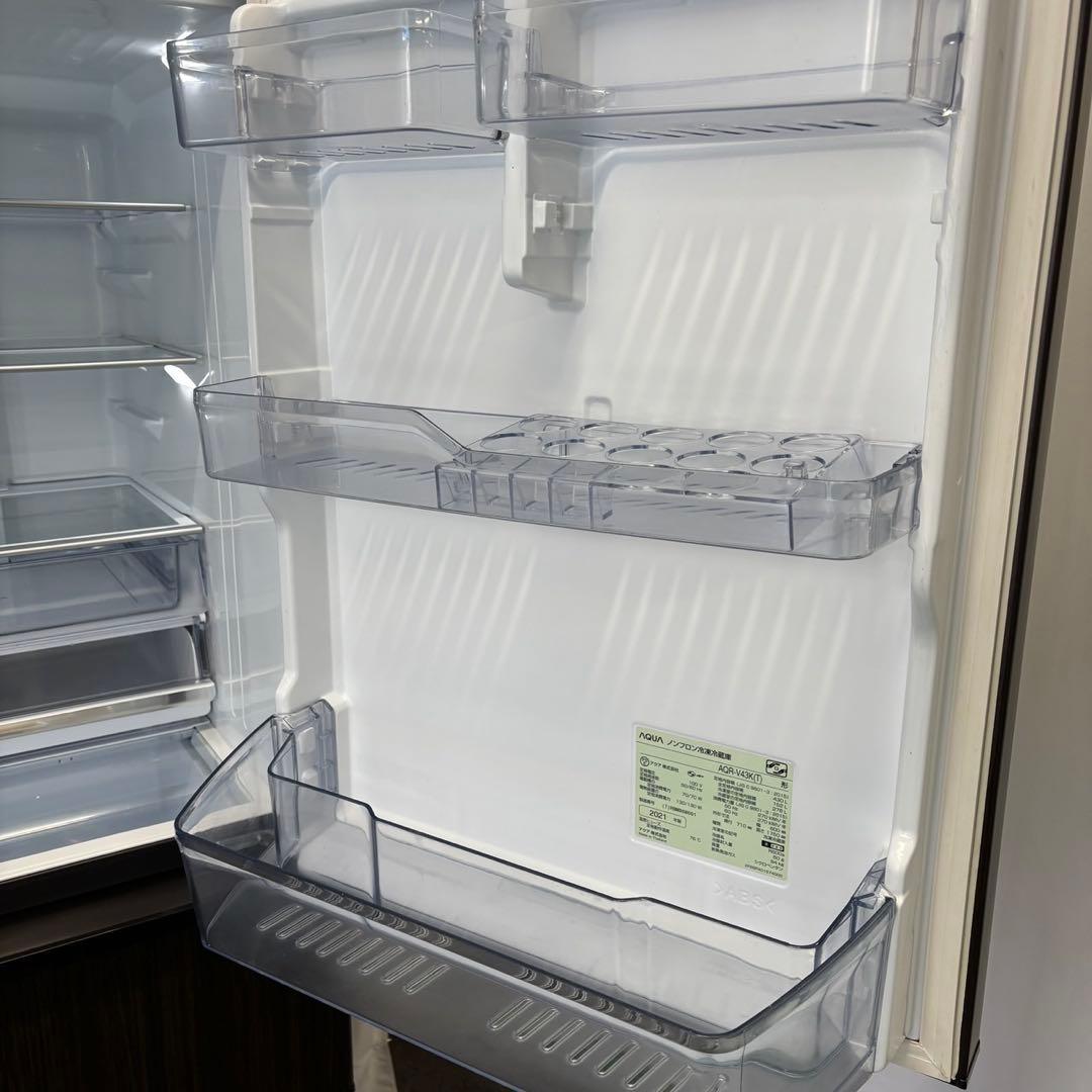 340　アクア　冷蔵庫　大型　430ℓ級　右開き　設置無料　中古　安い　綺麗