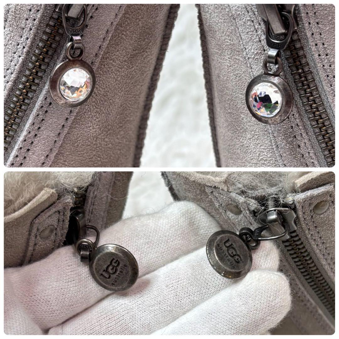 アメリカ限定品✨️UGG ムートンブーツ ピンクリボン ブレイズ 刺繍 チャーム