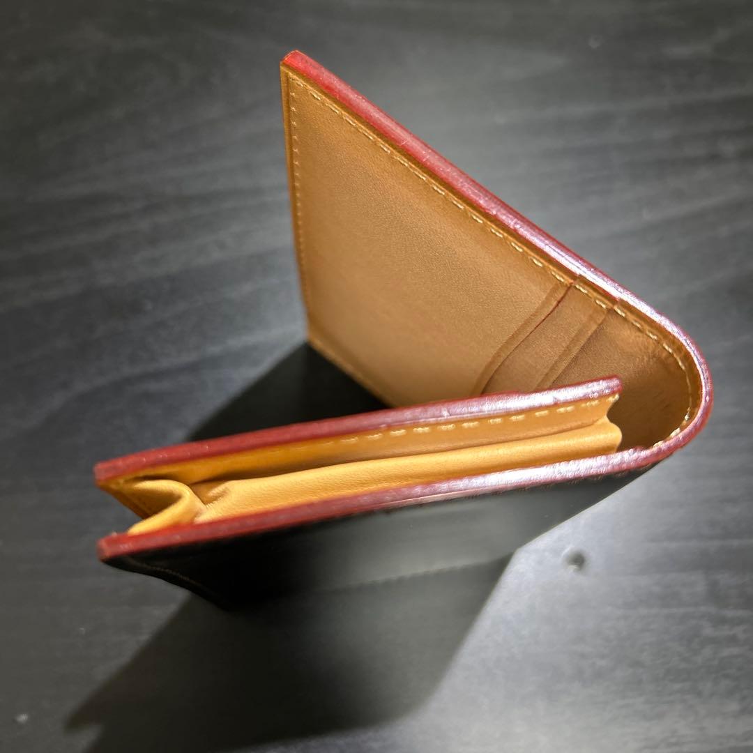 GANZO 革／レザー 名刺入れ／カードケース 黒／ブラック