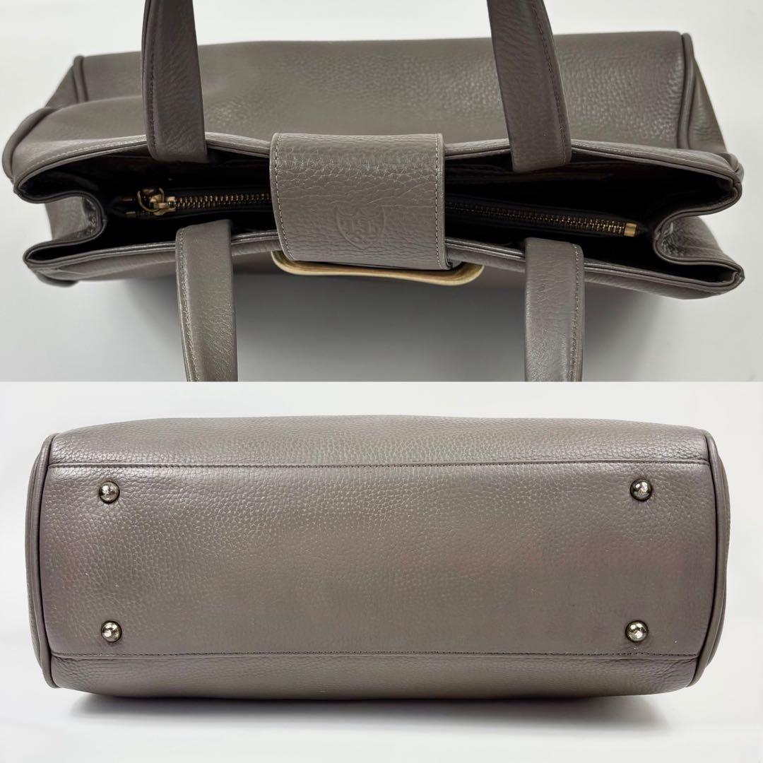 美品トフアンドロードストーン トートバッグ マスタッシュ レザー グレージュ