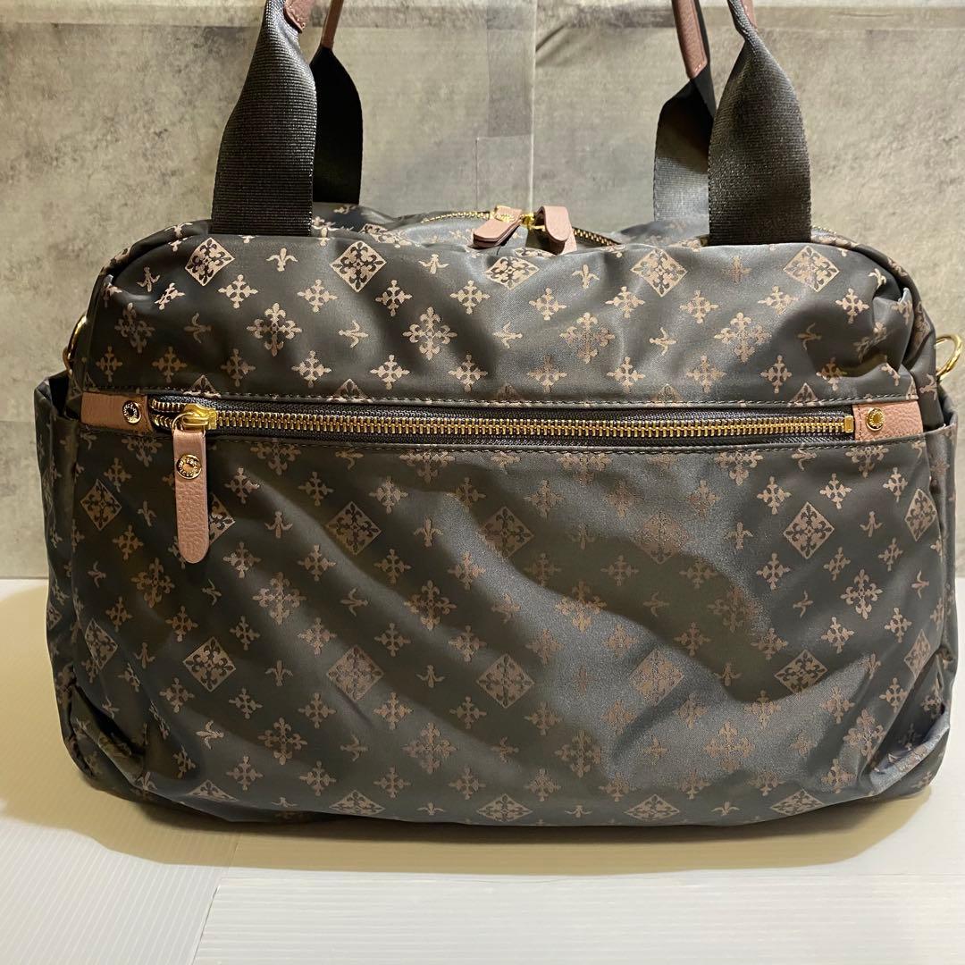 【未使用級】russet　トラベルボストンバッグ　グレーピンク