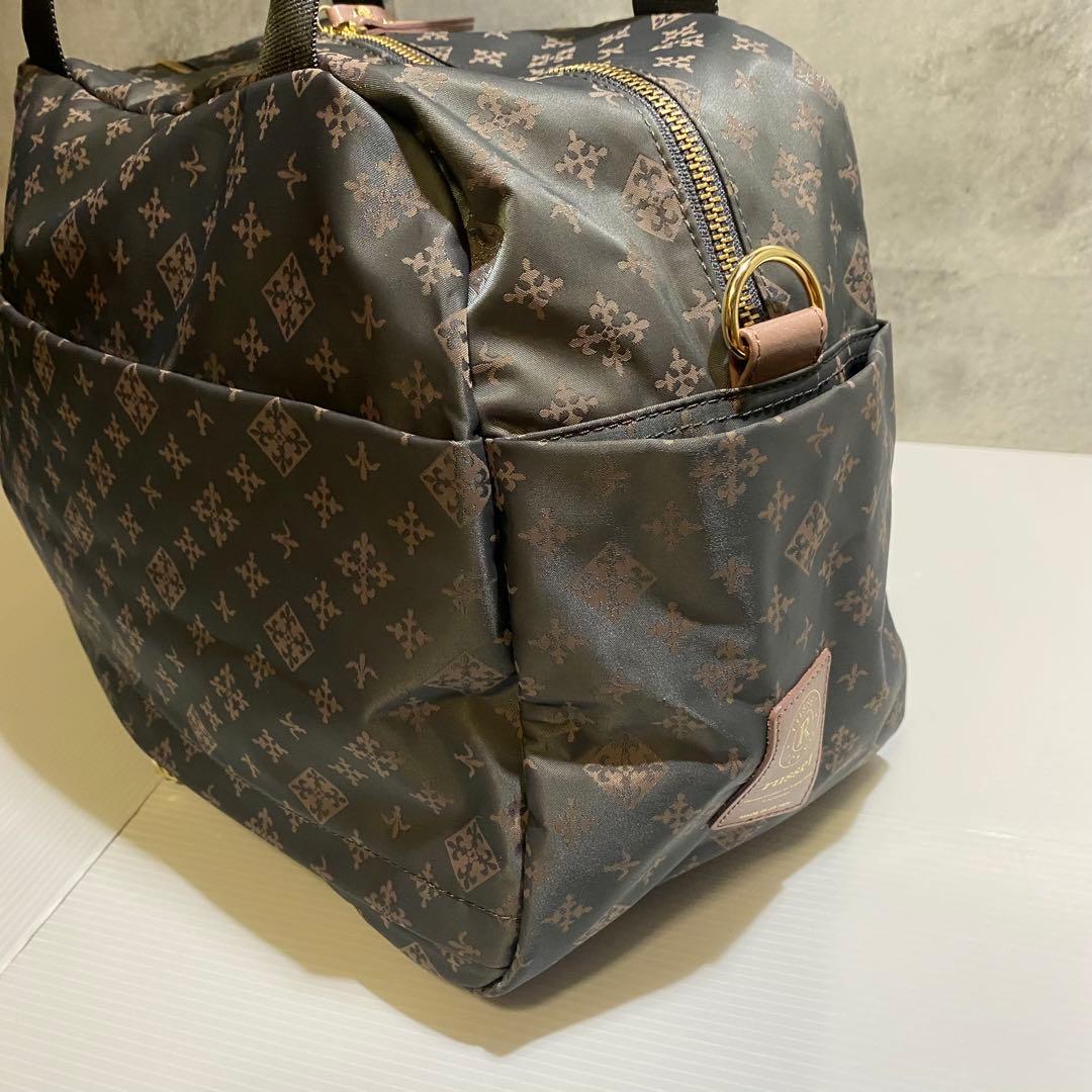 【未使用級】russet　トラベルボストンバッグ　グレーピンク