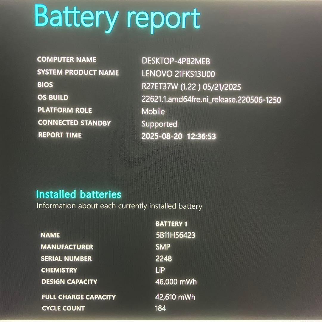 ThinkPad L13 Yoga Gen4 LTEモデル メーカー保証期間中