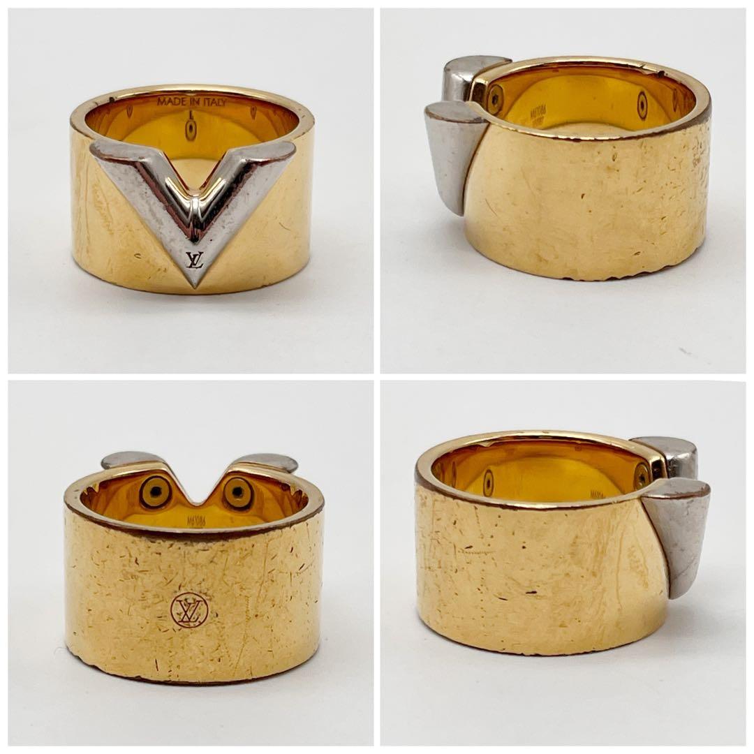 ルイヴィトン エセンシャル V リング 指輪 L 約16号　ゴールド　シルバー